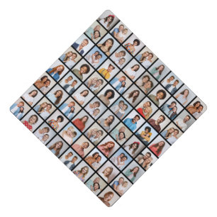 Create Your Own 64 Photo Collage Graduation Cap Topper