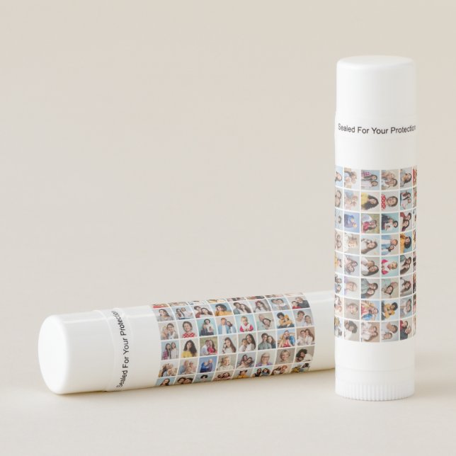 Create Your Own 64 Photo Collage Lip Balm (Front)