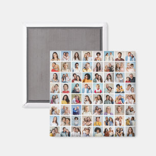 Create Your Own 64 Photo Collage Magnet