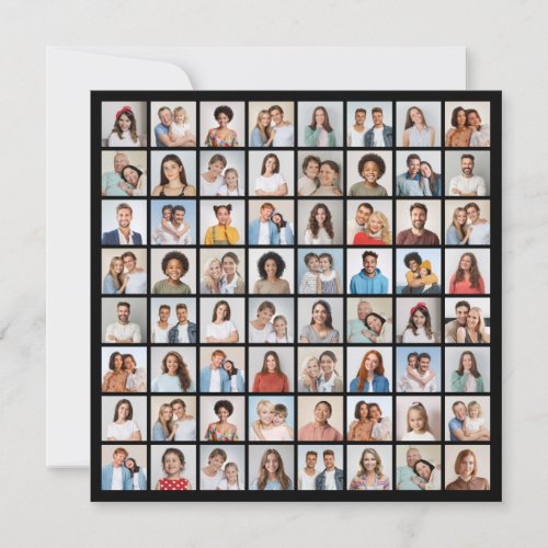 Create Your Own 64 Photo Collage Note Card