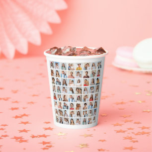 Create Your Own 64 Photo Collage Paper Cups