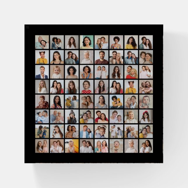 Create Your Own 64 Photo Collage Paperweight (Front)