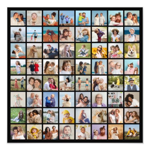 Create Your Own 64 Photo Collage Photo Enlargement