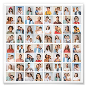 Create Your Own 64 Photo Collage Photo Enlargement Print