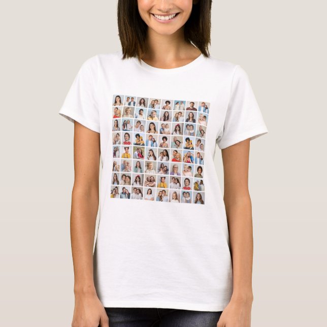 Create Your Own 64 Photo Collage T-Shirt (Front)