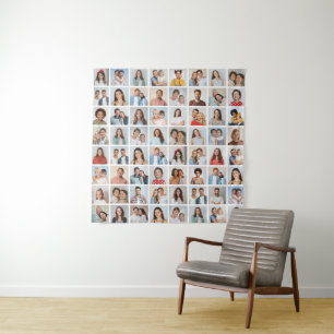 Create Your Own 64 Photo Collage Tapestry