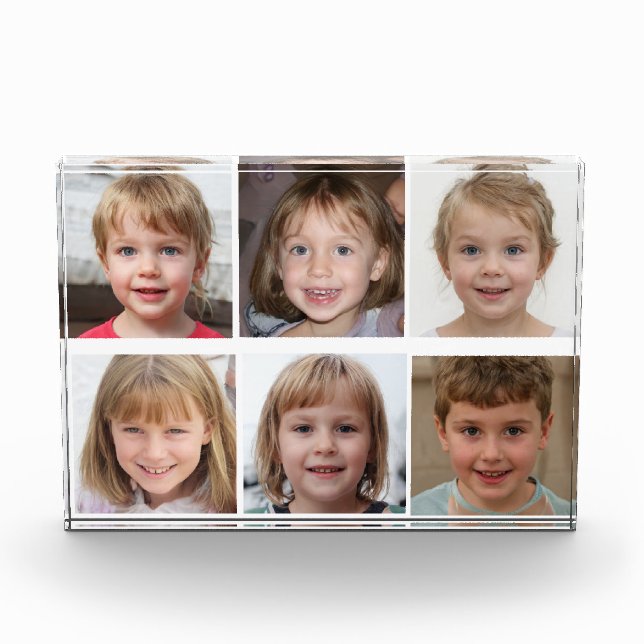 Create Your Own 6 Family Photo Collage Block (Front)
