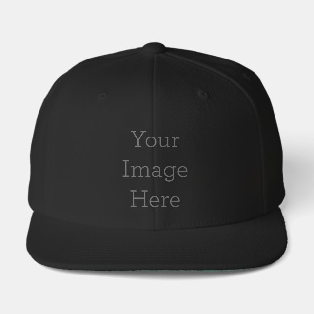 Custom 6 Panel Classic Snapback, Black (Front)