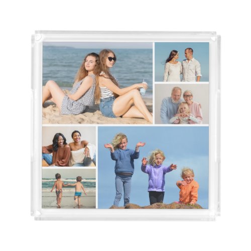 Create Your Own 6 Photo Collage Acrylic Tray