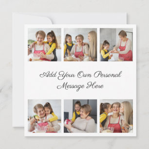 Create Your Own 6 Photo Collage Add Your Greeting Card