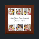 Create Your Own 6 Photo Collage Add Your Greeting Gift Box<br><div class="desc">Create your own 6 Photo Collage for Christmas, Birthdays, Weddings, Anniversaries, Graduations, Father's Day, Mother's Day or any other Special Occasion, with our easy-to-use design tool. Add your favorite photos of friends, family, vacations, hobbies and pets and you'll have a stunning, one-of-a-kind photo collage. Our custom photo collage is perfect...</div>