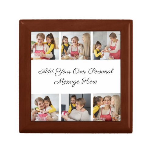 Create Your Own 6 Photo Collage Add Your Greeting Gift Box