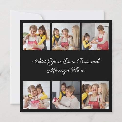 Create Your Own 6 Photo Collage Add Your Greeting Invitation