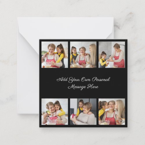 Create Your Own 6 Photo Collage Add Your Greeting Note Card