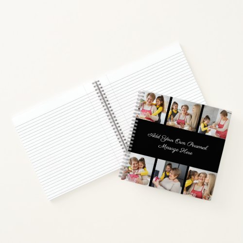 Create Your Own 6 Photo Collage Add Your Greeting Notebook