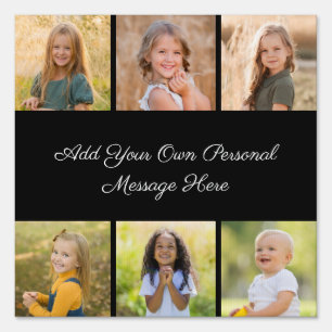 Create Your Own 6 Photo Collage Add Your Greeting Sign