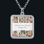 Create Your Own 6 Photo Collage Add Your Greeting Silver Plated Necklace<br><div class="desc">Create your own 6 Photo Collage for Christmas, Birthdays, Weddings, Anniversaries, Graduations, Father's Day, Mother's Day or any other Special Occasion, with our easy-to-use design tool. Add your favorite photos of friends, family, vacations, hobbies and pets and you'll have a stunning, one-of-a-kind photo collage. Our custom photo collage is perfect...</div>
