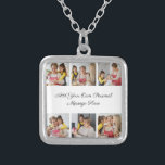 Create Your Own 6 Photo Collage Add Your Greeting Silver Plated Necklace<br><div class="desc">Create your own 6 Photo Collage for Christmas, Birthdays, Weddings, Anniversaries, Graduations, Father's Day, Mother's Day or any other Special Occasion, with our easy-to-use design tool. Add your favorite photos of friends, family, vacations, hobbies and pets and you'll have a stunning, one-of-a-kind photo collage. Our custom photo collage is perfect...</div>