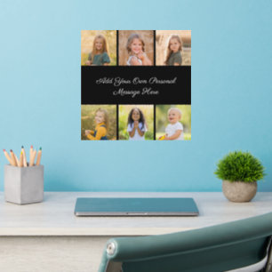 Create Your Own 6 Photo Collage Add Your Greeting Wall Decal