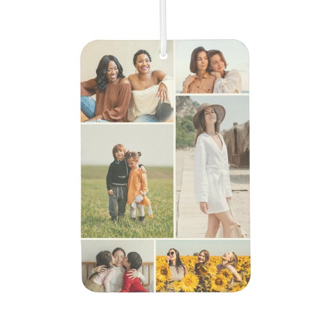 Create Your Own 6 Photo Collage Air Freshener (Front)