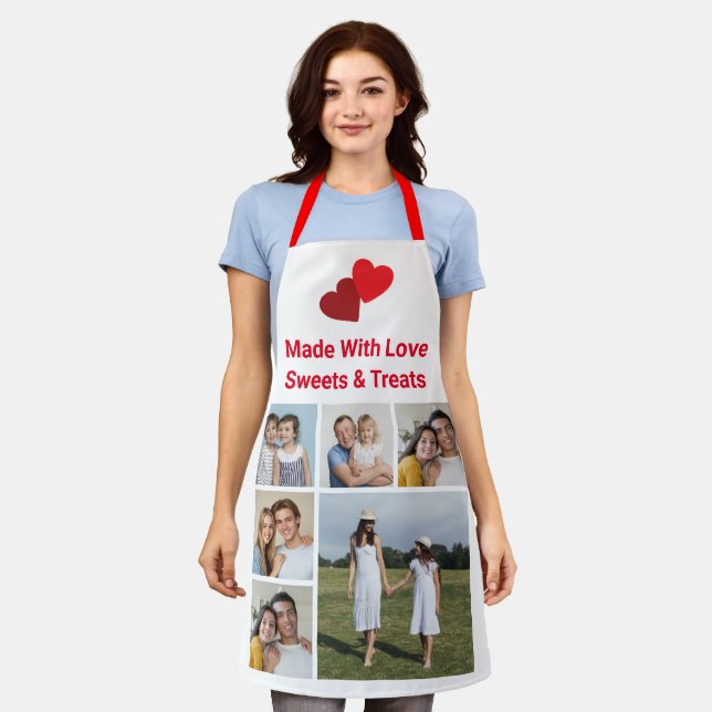 Create Your Own 6 Photo Collage  Apron (Worn)