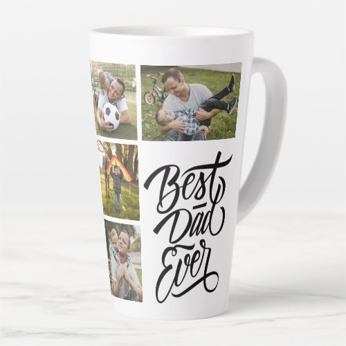 Create Your Own 6 Photo Collage Best Dad Ever Latte Mug
