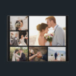 Create Your Own 6 Photo Collage Black Doormat<br><div class="desc">Welcome your guests in style with our Photo Collage Doormat! This is not just any ordinary doormat, but a personalized one that can feature your favorite custom photos, including wedding memories, family portraits, vacation photos, or pictures with friends. Our doormat is made of high-quality materials that are durable, easy to...</div>