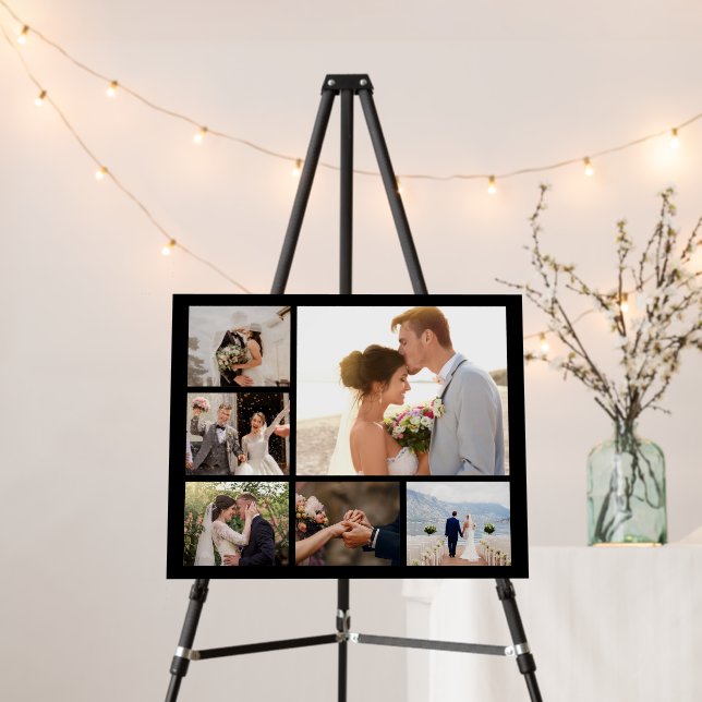 Create Your Own 6 Photo Collage Black Foam Board (In Situ (Stand))