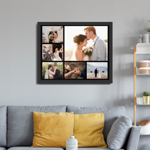Create Your Own 6 Photo Collage Black Framed Art