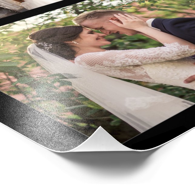 Create Your Own 6 Photo Collage Black Print (Corner)