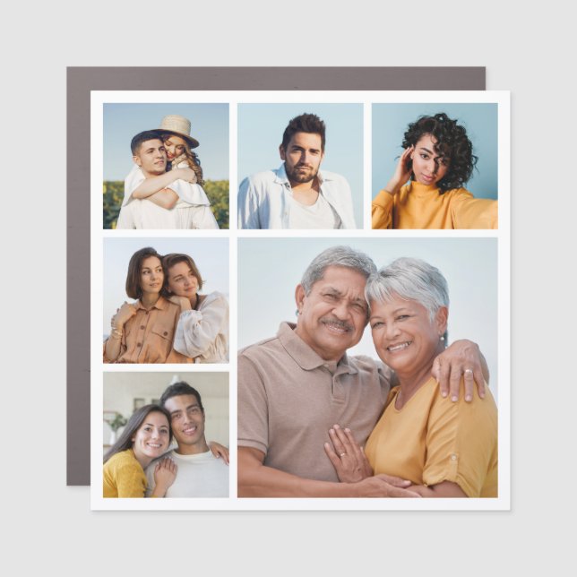 Create Your Own 6 Photo Collage  Car Magnet (Front)