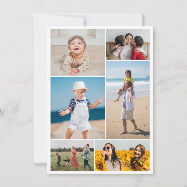 Create Your Own 6 Photo Collage Card (Front)
