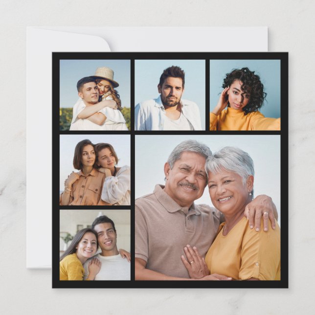 Create Your Own 6 Photo Collage  Card (Front)