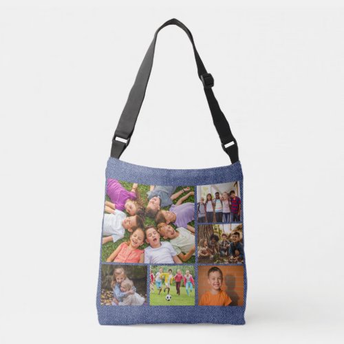 Create Your Own 6 Photo Collage Crossbody Bag