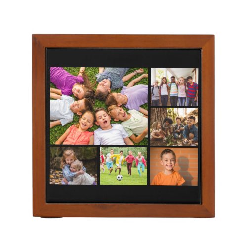 Create Your Own 6 Photo Collage Desk Organizer