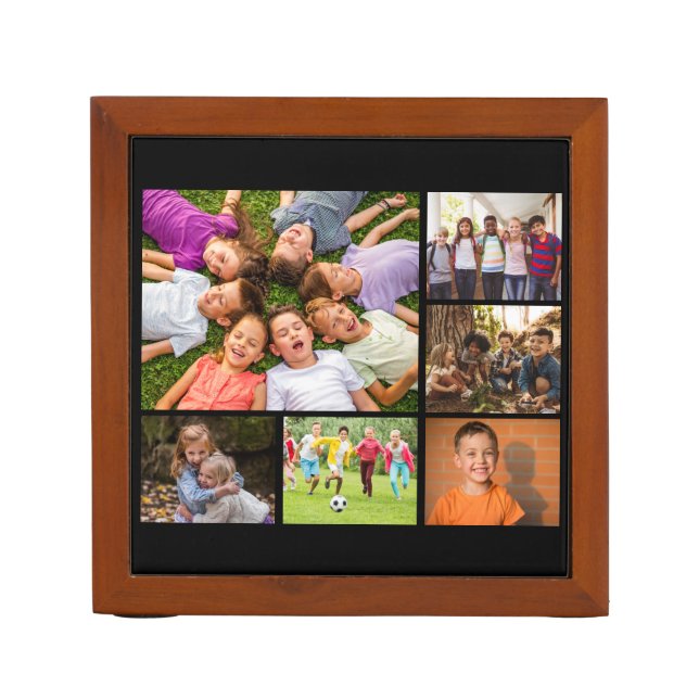 Create Your Own 6 Photo Collage Desk Organizer (Front)