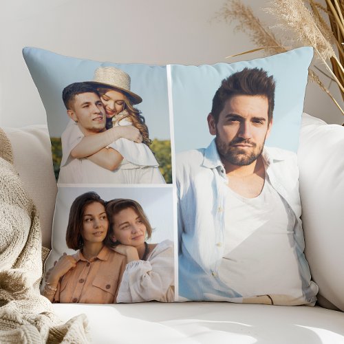 Create Your Own 6 Photo Collage Doubled_Sided Throw Pillow