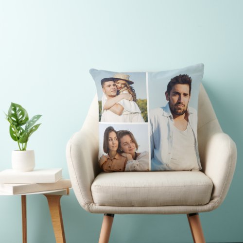 Create Your Own 6 Photo Collage Doubled_Sided Throw Pillow
