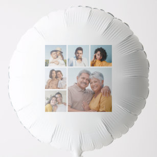 Create Your Own 6 Photo Collage Editable Color Balloon