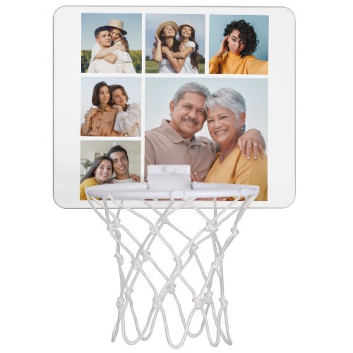 Create Your Own 6 Photo Collage Editable Color Mini Basketball Hoop