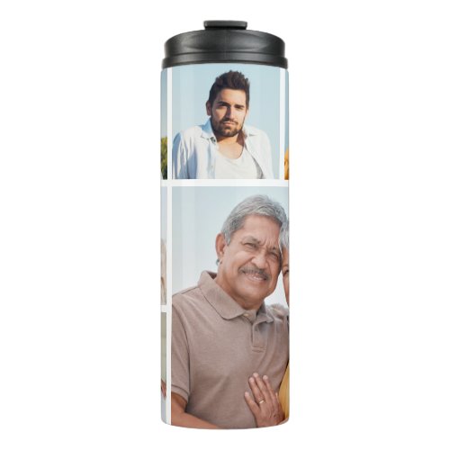 Create Your Own 6 Photo Collage Editable Color Thermal Tumbler