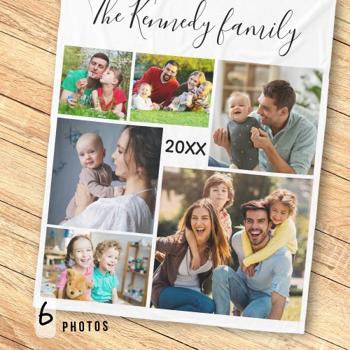 Create Your Own 6 Photo Collage Family Name