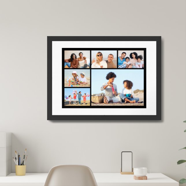 Create Your Own 6 Photo Collage  Framed Art (Home Office)