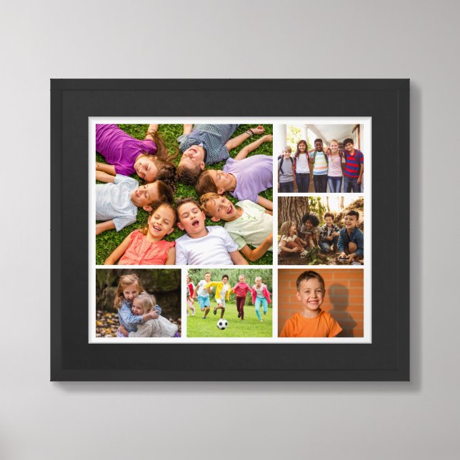 Create Your Own 6 Photo Collage Framed Art (Framed Front)