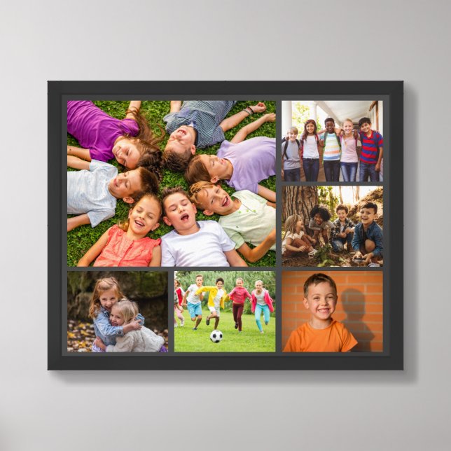 Create Your Own 6 Photo Collage Framed Art (Framed Front)
