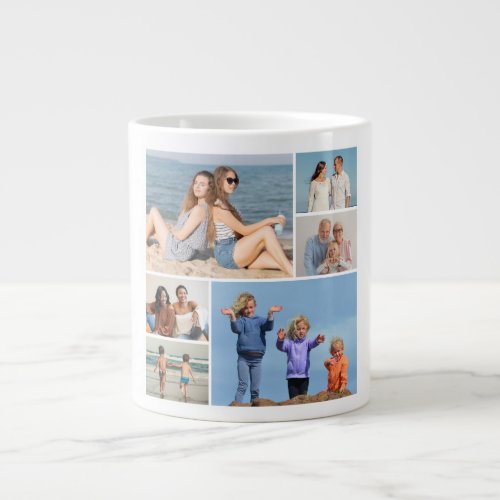 Create Your Own 6 Photo Collage Giant Coffee Mug