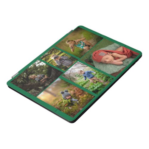 Create Your Own 6_Photo Collage Green iPad Pro Cover