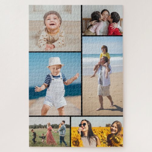 Create Your Own 6 Photo Collage Jigsaw Puzzle