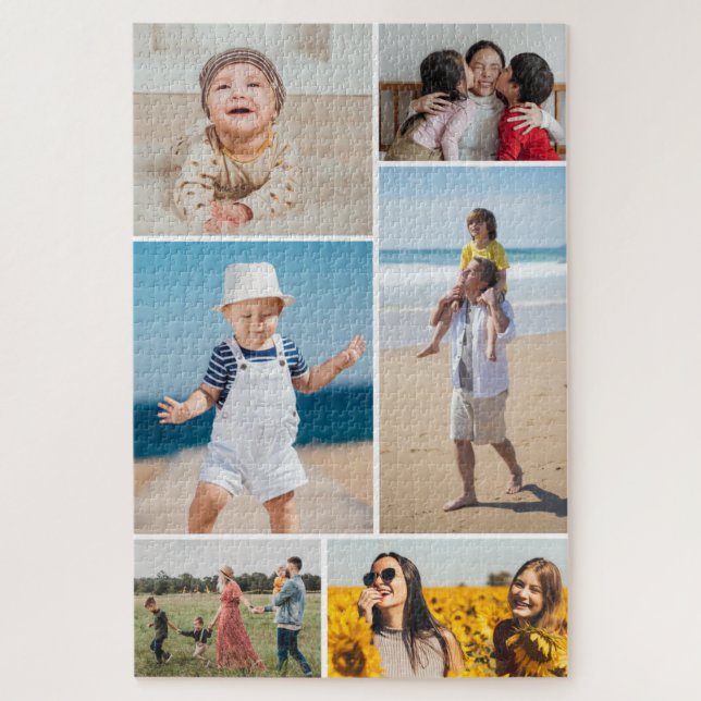 Create Your Own 6 Photo Collage Jigsaw Puzzle (Vertical)