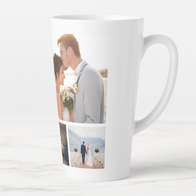 Create Your Own 6 Photo Collage Latte Mug (Right)